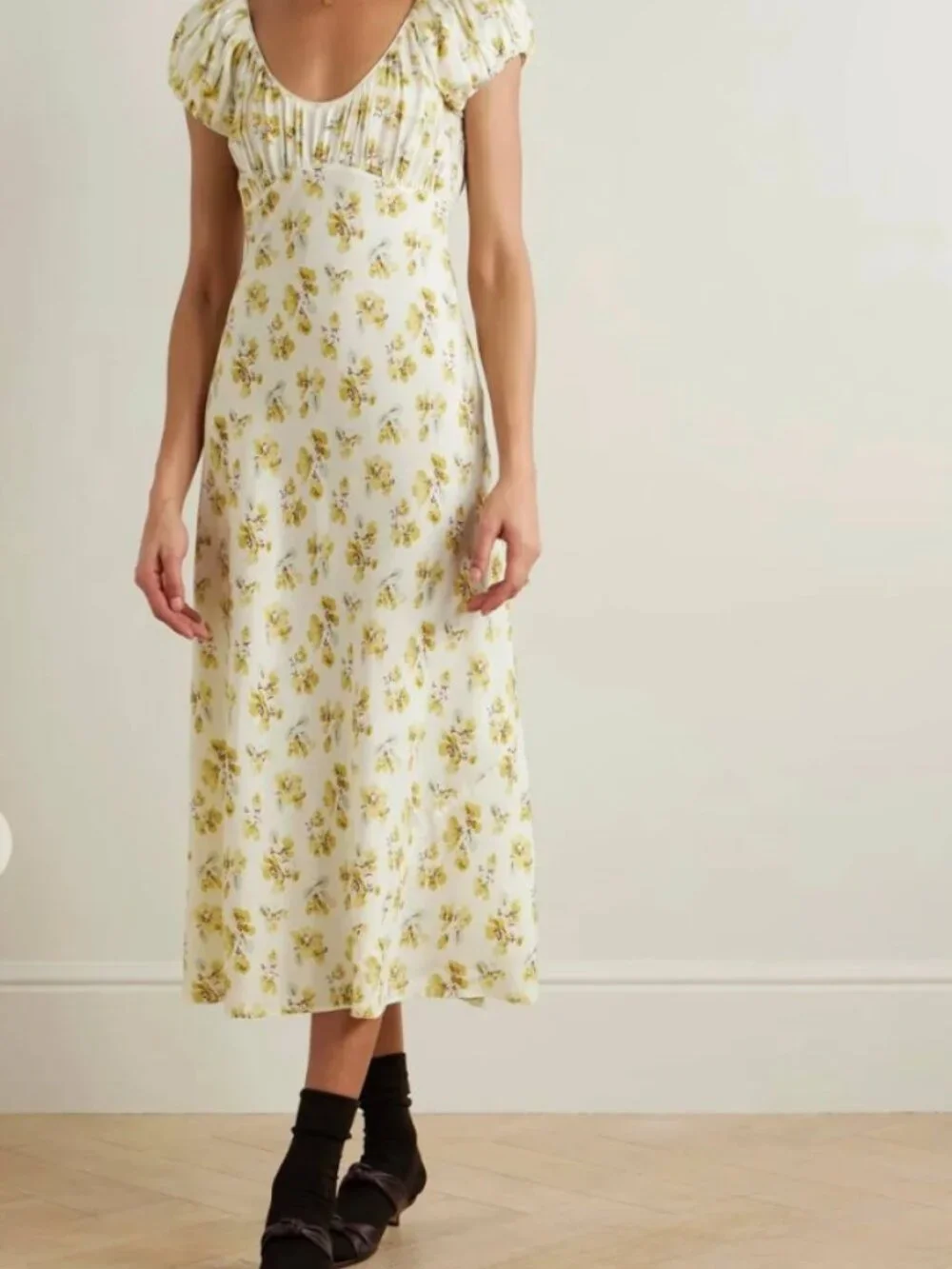 DOEN FLORENCIA DRESS IN GOLD FROLICKING FLORAL XXL - Picture 5 of 5